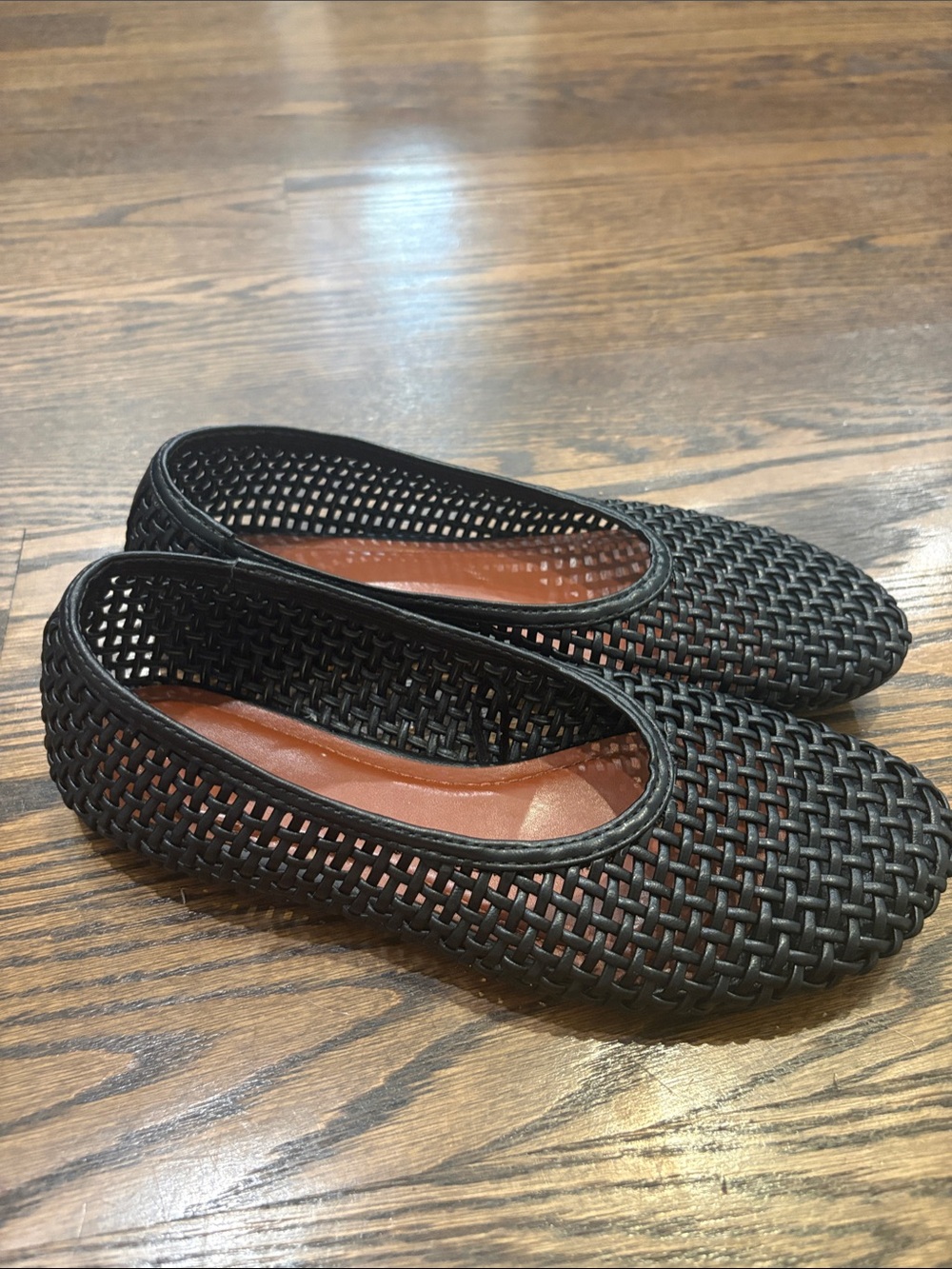 Zara Black Woven Ballet Flats - NWOT. Size 37